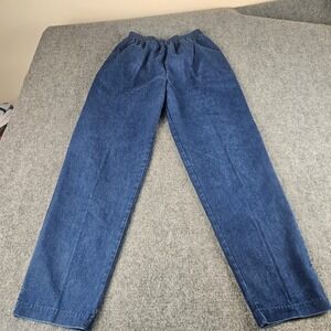 Steven Paul Vintage Denim Pants Blue Elastic Waist Straight Leg Made in USA